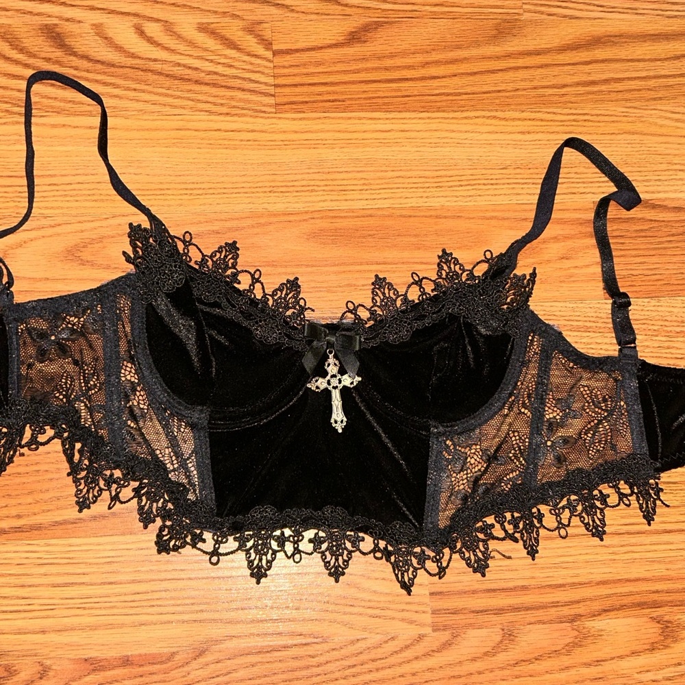 Black lace bralette